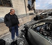 MIDEAST-WEST BANK-AL-BIREH-BURNED VEHICLES