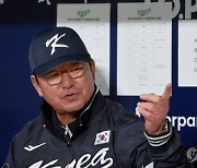 '김영웅, 안될 것 같다' 류중일 감독, 수비 훈련 중 다시 통증…7일 오전 엔트리 발표