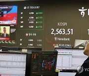 코스피 '트럼프 우세'에 0.5% 내려 2,560대