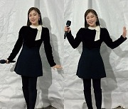 '153cm' 송가인, 올블랙 입더니 '초슬림' 완성…37세에 '요정' 완벽 변신