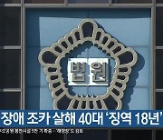 지적 장애 조카 살해 40대 ‘징역 18년’