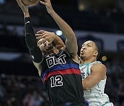 APTOPIX Pistons Hornets Basketball