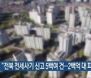 “전북 전세사기 신고 5백여 건…2백억 대 피해”