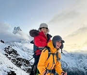 “눈+비 몰아쳤지만” 이시영, 6살 아들과 히말라야 4000m 등반 성공