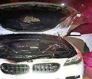 새벽 대구 도로 달리던 BMW 불…인명 피해 없어