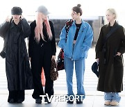 [T포토] 에스파 '4인 4색 공항 패션'