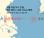 제주 제주시 먼 해역에서 규모 2.3 지진