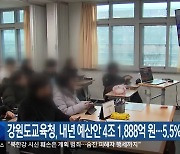 강원도교육청, 내년 예산안 4조 1,888억 원…5.5% 증액