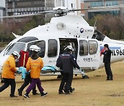 부산 응급 환자, 헬기 타고 300㎞ 날아가 제주대병원서 치료