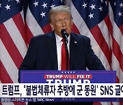 트럼프, '불법체류자 추방에 군 동원' SNS 글에 "사실"