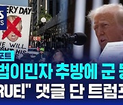 [AI D리포트] 불법이민자 추방에 군 동원? "TRUE!" 댓글 단 트럼프