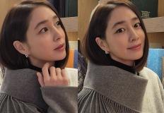 이민정, 43살 맞아? 머플러로 포인트 준 봄패션 이미지
