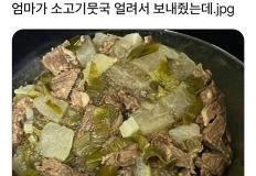 엄마가 소고기뭇국 얼려서 보내줬는데... 이미지