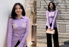 "전광판에 뜬 순간, 세계가 주목!" 월드컵 미녀된 아나운서, 플라워 니트룩 이미지