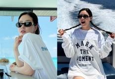 '6월 결혼' 박하나, 미리 떠난 신혼여행! 오버핏 티셔츠로 끝낸 몰디브 여행룩 이미지