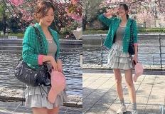 중학생 때부터 큰 키와 성숙한 외모 때문에 '직장인'으로 오해 받았던 여배우, 봄 나들이룩 이미지