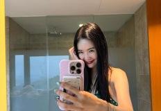 장영란의 도트 수영복 셀카, 러블리한 여름 무드 완성 이미지