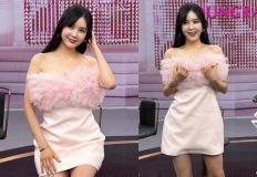 장영란, 렌즈도 없이 홈쇼핑 안방마님! 너무 내린 오프숄더 미니원피스룩 이미지