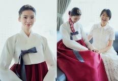 모델 아이린, 결혼 앞두고 엄마와 훈훈한 투샷! 곱고 단아한 한복 자태! 이미지