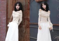 “96→51kg 됐다더니 얼굴까지 리셋?” 톱배우 딸 인플루언서, 오프숄더룩 이미지