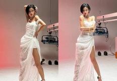 키 155cm? 믿기지 않는 비율에 한 달 10억 벌어들이는 여가수, 레이스 드레스룩 이미지