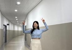 이수♥' 린, 크롭 니트와 미니스커트로 완성한 러블리룩 이미지