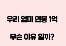 집에 있는 우리 엄마 연봉 1억이라고 말하는 아이들이 부쩍 늘었다는데 이미지