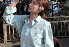 트레이닝팬츠에도 잘 어울려 인기몰이 중인 "40대 이상 여성들도 반한 데님 셔츠" 이미지