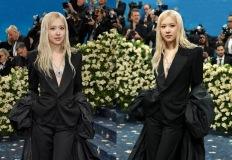 블랙핑크 로제, 아파트 신드롬 이어 멧갈라 홀렸다...날개 달린 블랙 슈트룩 이미지