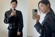 ‘교회 오빠’랑 결혼 11년 만에 엄마 된 40대 여배우, 블랙 시크룩 이미지