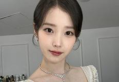 아이유, 백상 감성 찢은 자수 드레스 자태 이미지
