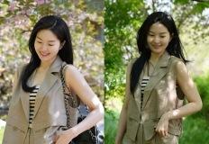 '전진 아내' 류이서, 예쁜옷 입고 꽃구경! 여름 하객룩에 딱 반바지 조끼 정장룩 이미지