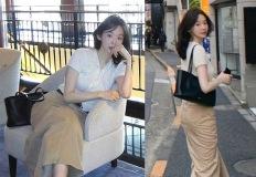 "왜 아이돌 안했어?" 8등신 마네킹 비율로 난리! 미모의 여가수, 롱스커트 데일리룩 이미지