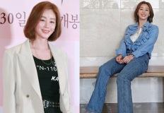 시어머니의 간곡한 부탁으로, '5개월' 만에 결혼한 58세 여배우, 데님룩 이미지