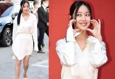 얼굴형 망칠까 봐 '치과의사 아버지'도 손 안 댄 미모, 7개월차 새댁 여배우, 화이트룩 이미지