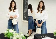 "전지현=내 대를 잇는 애" 원조 미녀 여배우의 우아한 화이트 셔츠룩 이미지
