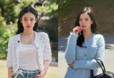 블핑 제니-지수, 풋풋한 봄날 카디건 하나면 충분! 같은듯 다른 시크한 일상룩 이미지