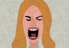 폭력적일수록 무표정한 얼굴 화났다 착각 이미지