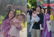 이정현, 딸바보 어쩜 좋아! 의사 남편까지 서포트 나선 러블리 패밀리룩 이미지