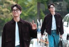 박보검, 뿔테 안경과 꿀조합! 출근길 봄버 재킷으로 뽐낸 심쿵 댄디룩 이미지