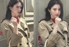 한소희, 레전드 미모 찍은 트렌치코트 패션 이미지