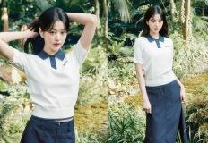 아이브 장원영, 데님을 입어도 청순 로맨틱! 걸리시한 데님 롱 스커트룩 이미지