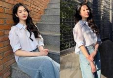 이렇게 예뻤어? 글로벌 스타 동생 뒤에 가려졌던 '청순 여신' 미모의 여배우, 데일리룩 이미지
