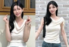 '강석우 딸' 강다은, 강남 여신이 집앞을 나설때! 여리여리 민소매 러플 데님룩 이미지