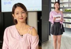 오정연, “대학생인 줄” 동안美 폭발! 핑크 오프숄더 블라우스 쇼츠룩 이미지