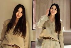 7년 열애 끝에 결혼한 174Cm 모델! 하이웨이스트 매력 뽐낸 늘씬 셋업룩 이미지