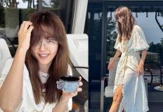 채정안, 벌써 바캉스? 한국에서 발리 느낌 제대로 우아한 로브 가운 호캉스룩 이미지