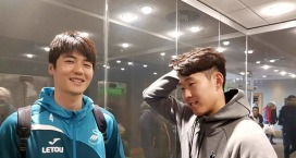 경기 전-후 두 번이나 포옹한 SON & KI