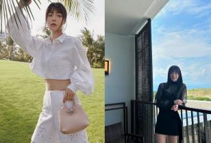 라면 5봉지 먹고도 48kg…운동·식단 관리법 화제된 여배우, 일상룩 이미지