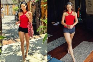 "얼마나 예쁘길래" 별명은 바비, 비율은 마네킹! AI 같은 미모의 여배우,과감한 휴양지룩 이미지